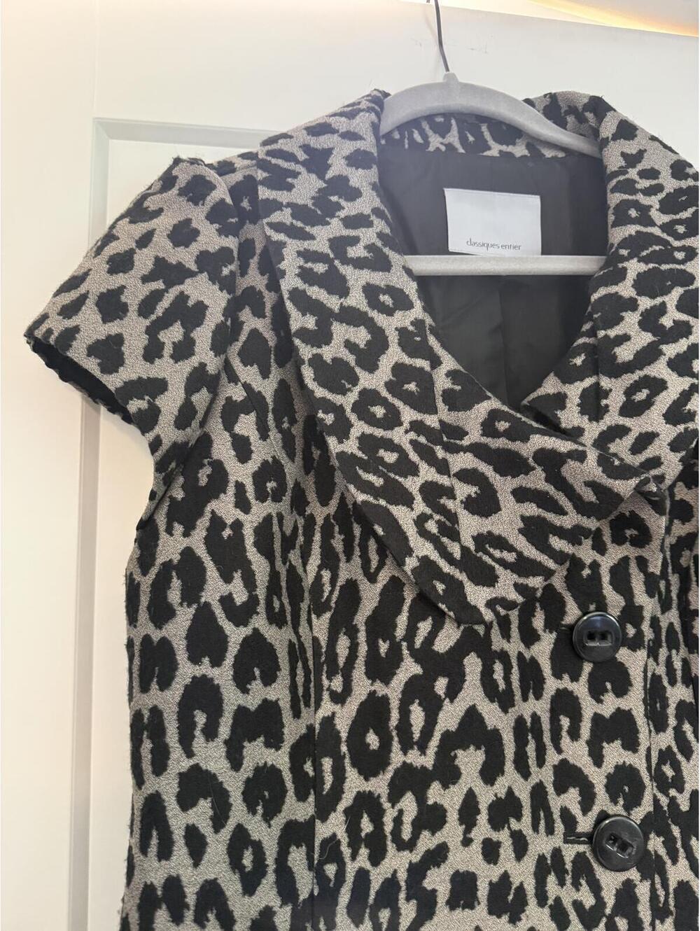 Classiques Entier Leopard Print Short Sleeve Jacket Size L - Picture 6 of 9